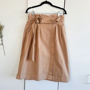 Banana Republic Paper Bag Tan Belted Women's Skirt • Sz 10
